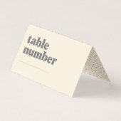 Retro Boho Daisy Baby shower Table Number Kaart (Voorkant)