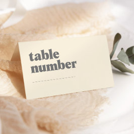 Retro Boho Daisy Baby shower Table Number Kaart