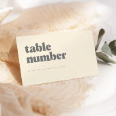 Retro Boho Daisy Baby shower Table Number Kaart