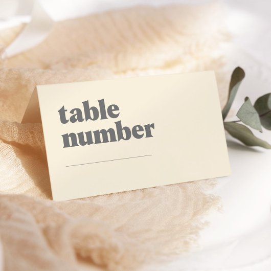 Retro Boho Daisy Baby shower Table Number Kaart