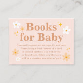 Retro Boho Daisy Boeken voor Baby Informatiekaartje (Voorkant)