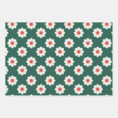 Retro Boho Daisy Holiday Gift Inpakpapier Vel (Voorkant)