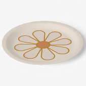 Retro Boho  Daisy Papieren Bordje (Gekanteld)