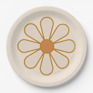 Retro Boho  Daisy Papieren Bordje