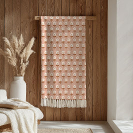 Retro Boho Deken Bruin Groen Bloemige Sfeer