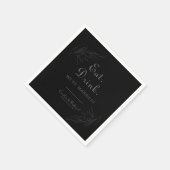 Retro Boho Eat Drink We zijn getrouwd Servet (Hoek)