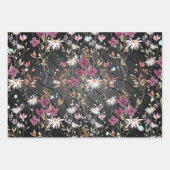 Retro Boho Elegante Wildbloemen Inpakpapier Vel (Voorkant)