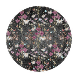 Retro Boho Elegante Wildbloemen Snijplank