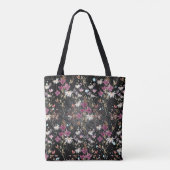 Retro Boho Elegante Wildbloemen Tote Bag (Achterkant)