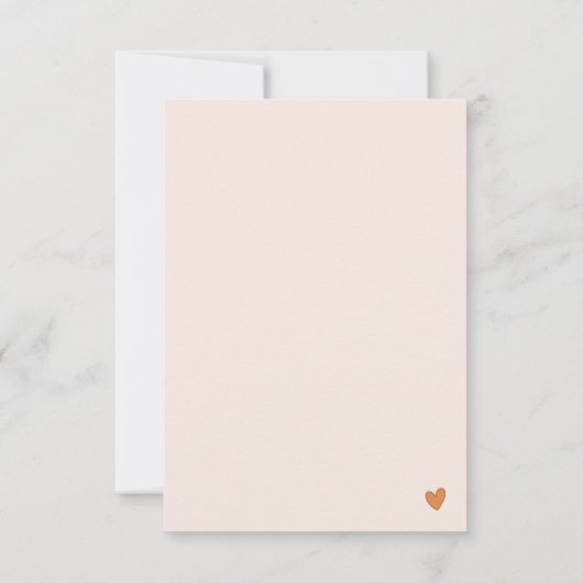 Retro  Boho Floral Dank je kaart (Achterkant)