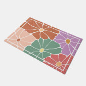 Retro Boho Floral  Deurmat (Schuin)