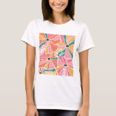 Retro Boho Floral Herfst Verliefd T-shirt (Voorkant)