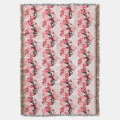 Retro Boho Floral I Hartnaam kalligrafie tekst Deken (Voorkant Verticaal)