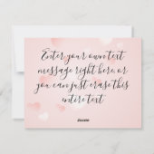 Retro Boho Floral I Hartnaam kalligrafie tekst Feestdagenkaart (Achterkant)