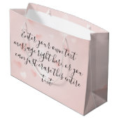 Retro Boho Floral I Hartnaam kalligrafie tekst Groot Cadeauzakje (Achterkant Gekanteld)