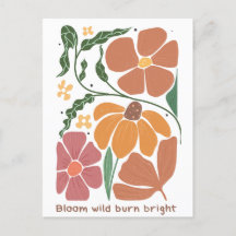 Retro Boho Floral Inspiratie Quote