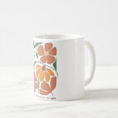 Retro Boho Floral Inspiratie Quote Koffiemok (Voorkant rechts)