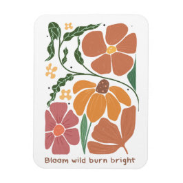Retro Boho Floral Inspiratie Quote Magneet