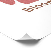 Retro Boho Floral Inspiratie Quote Perfect Poster (Hoek)