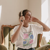 Retro Boho Floral Inspiratie Quote T-shirt