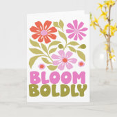 Retro Boho Floral Inspirerend Quote Blank Inside Kaart (Gele Bloem)