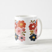 Retro Boho Floral Mid-Century Modern Koffiemok (Voorkant rechts)