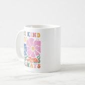 Retro Boho Floral Motivation Quote - Wees altijd v Koffiemok (Voorkant links)