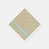 Retro Boho Floral Pastel Custom Baby shower Servet (Hoek)