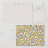 Retro Boho Floral Pastel Custom Gift Enclosure Notitiekaartje (Voorkant / Achterkant)