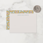 Retro Boho Floral Pastel Custom Gift Enclosure Notitiekaartje (Voorkant / Achterkant in situ)