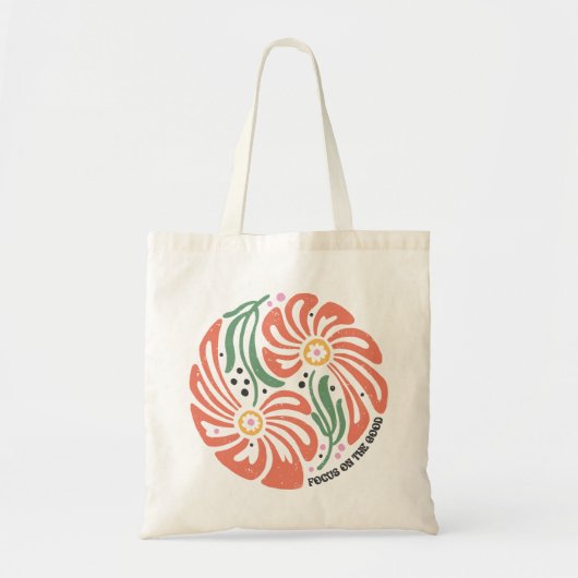 Retro Boho Floral Quote Focus op het goede Tote Bag (Voorkant)
