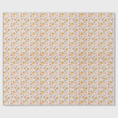  Retro Boho Floral Wrapping Paper Cream Cadeaupapier (Vlak)