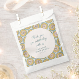 Retro Boho Floral Yellow Custom Shower Dank u Bedankzakje