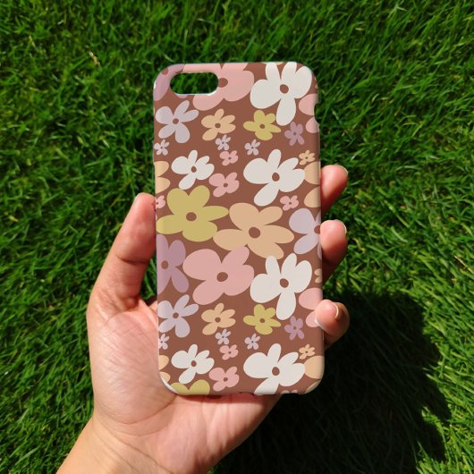 Retro Boho Flower Power Pattern Case-Mate iPhone Case