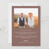 Retro Boho foto bruiloft bedankje Bedankkaart (Achterkant)