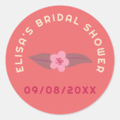 Retro Boho Fun Floral CUSTOM Vrijgezellenfeest Ronde Sticker (Voorkant)