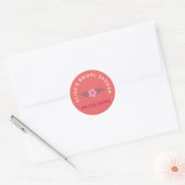 Retro Boho Fun Floral CUSTOM Vrijgezellenfeest Ronde Sticker (Envelop)