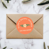 Retro Boho Fun Floral CUSTOM Vrijgezellenfeest Ronde Sticker