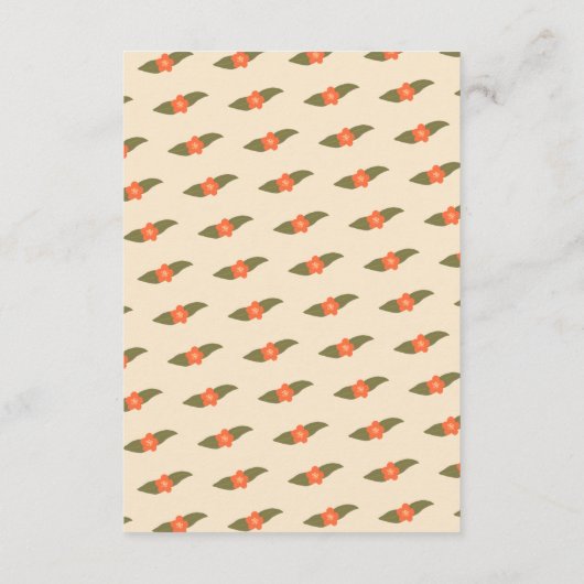 Retro Boho Fun Handgemaakte CUSTOM Vrijgezellenfee Informatiekaartje (Achterkant)