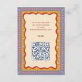 Retro Boho Fun Handgemaakte CUSTOM Vrijgezellenfee Informatiekaartje (Voorkant)