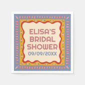 Retro Boho Fun Handgemaakte CUSTOM Vrijgezellenfee Servet (Voorkant)