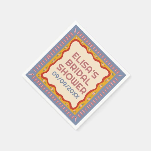 Retro Boho Fun Handgemaakte CUSTOM Vrijgezellenfee Servet (Hoek)