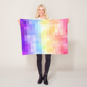 Retro Boho Funky Quirk Xenogender Gekruist Trots Fleece Deken