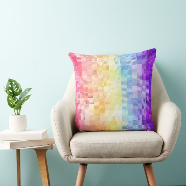 Retro Boho Funky Quirk Xenogender Gekruist Trots Kussen (Stoel)