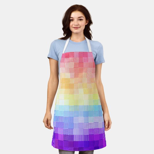 Retro Boho Funky Quirk Xenogender Gekruist Trots Schort (Gedragen)