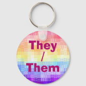 Retro Boho Funky Quirk Xenogender Gekruist Trots Sleutelhanger (Voorkant)