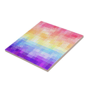 Retro Boho Funky Quirk Xenogender Gekruist Trots Tegeltje