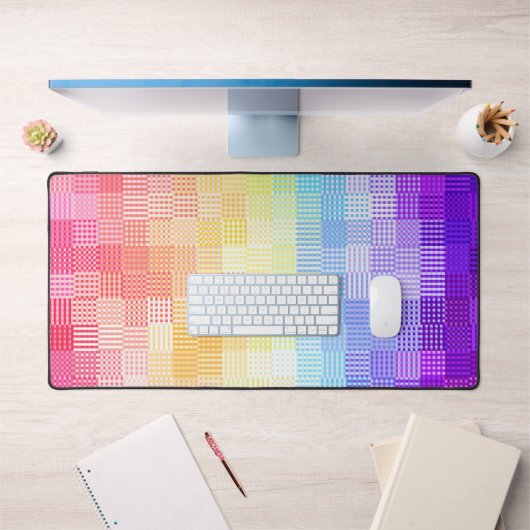 Retro Boho Funky Quirk Xenogender Gestreepte Pride Bureaumat (Kantoor 1)