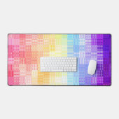 Retro Boho Funky Quirk Xenogender Gestreepte Pride Bureaumat (Keyboard & Muis)