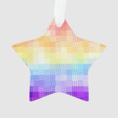 Retro Boho Funky Quirk Xenogender Gestreepte Pride Ornament (achterkant)